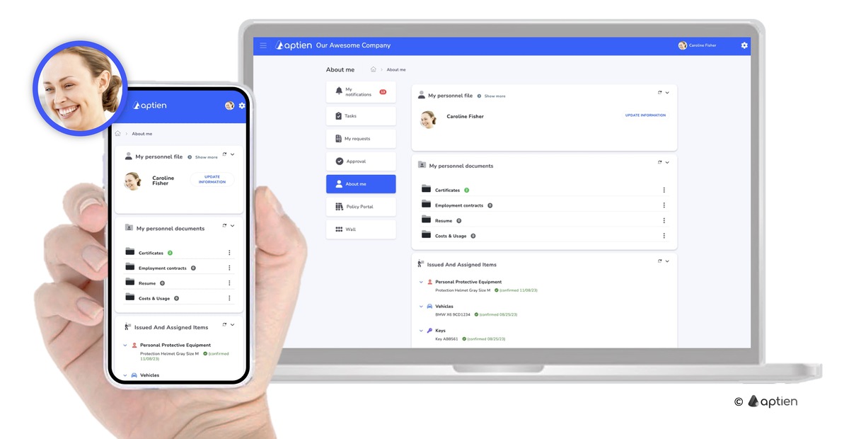 Intranet personal page
