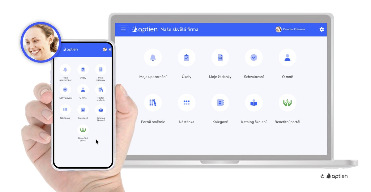 Pracovní plocha a portál zaměstnance