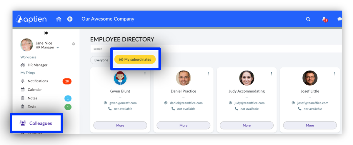 employee directory
