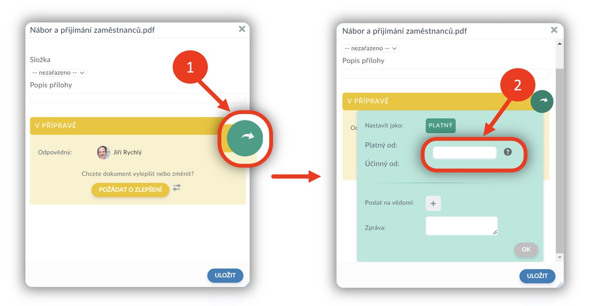 Jak publikovat směrnici v Aptienu