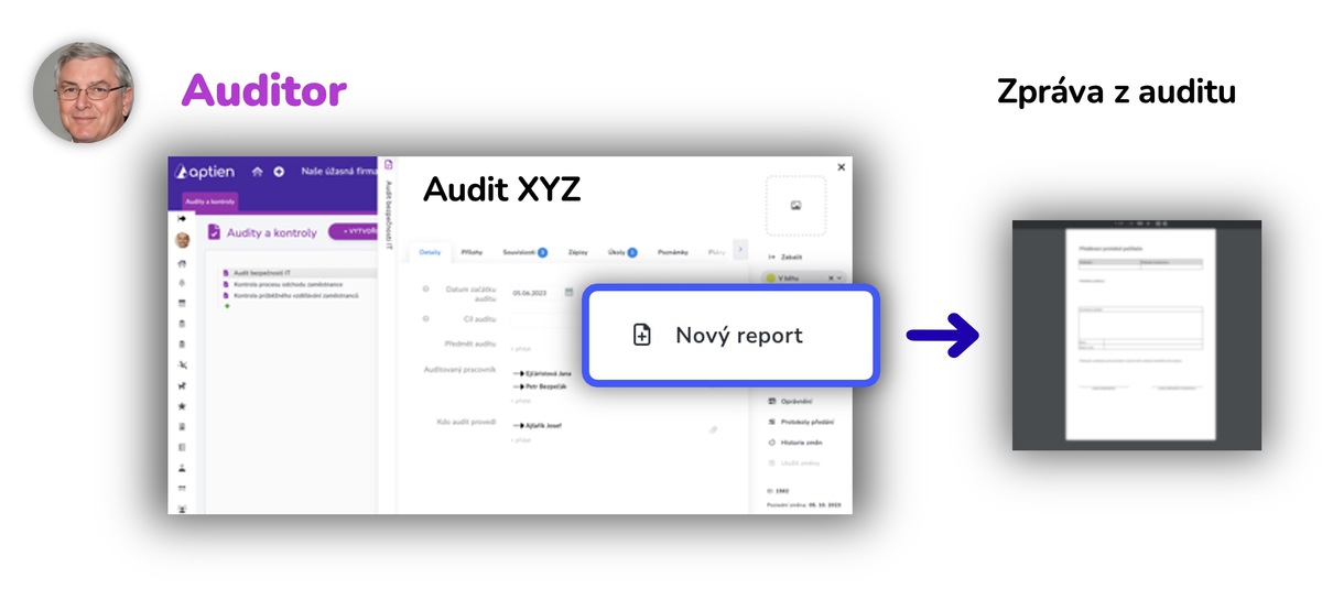 Jak vytvořit zprávu z interního auditu