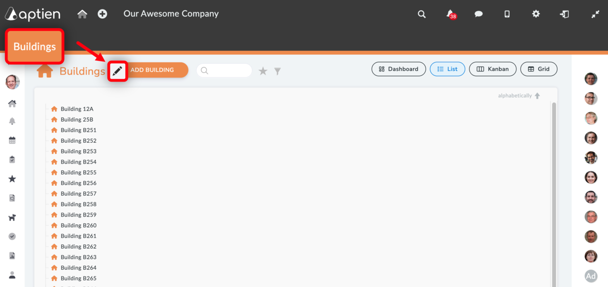 where to edit activity groups