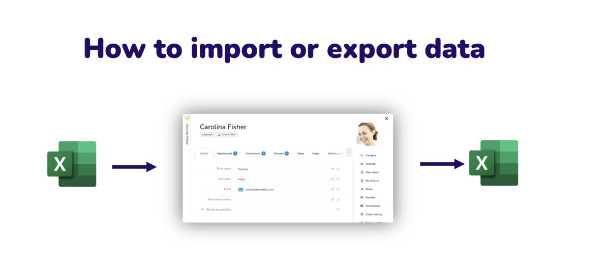 How to import or export data