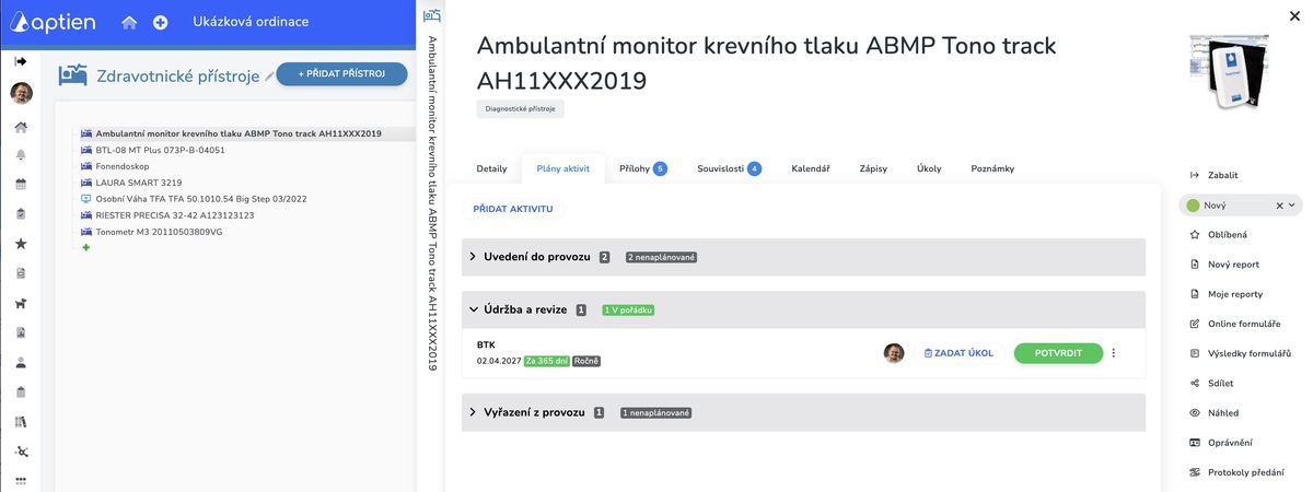Jak hlídat termíny BTK a revizí zdravotnické techniky