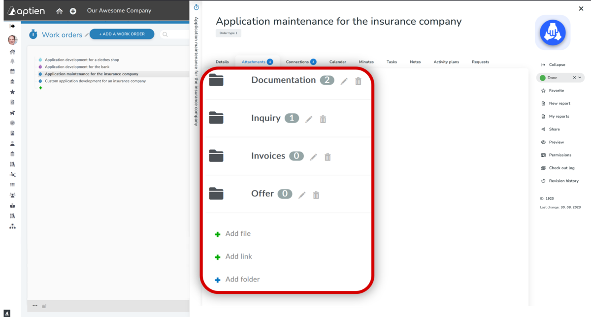 Contract information management