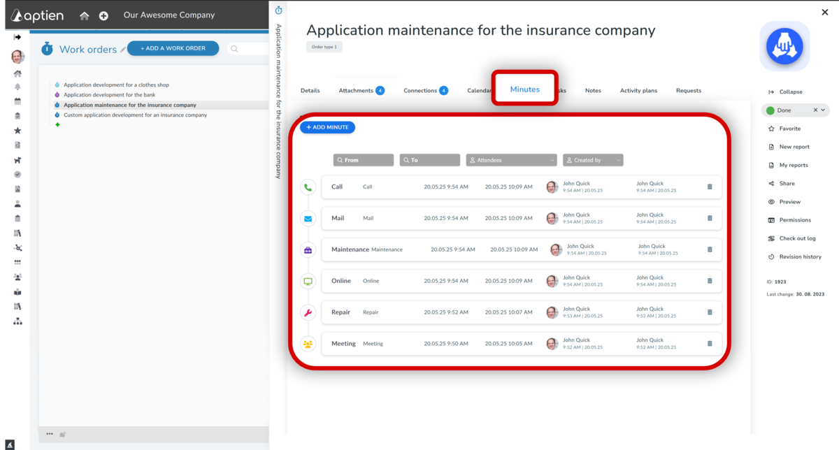 contract records in one place