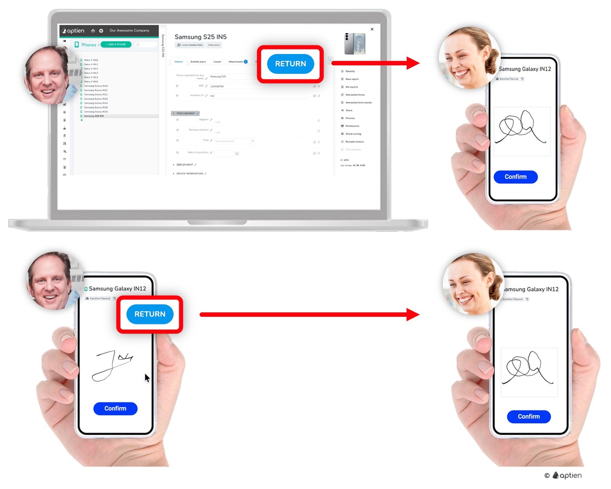 How to return an individual piece of company equipment
