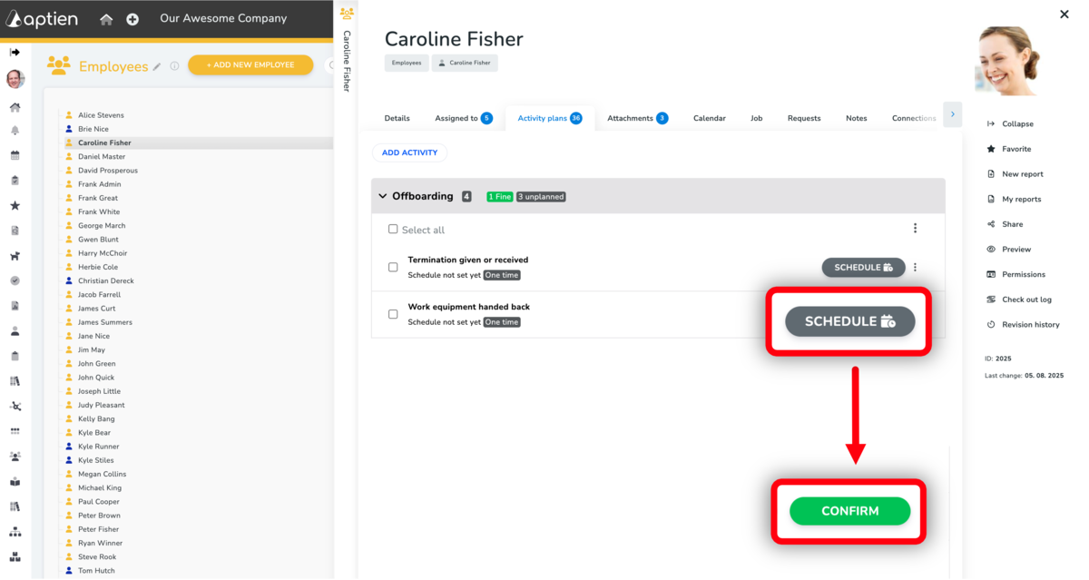 How To Schedule Offboarding of an Employee