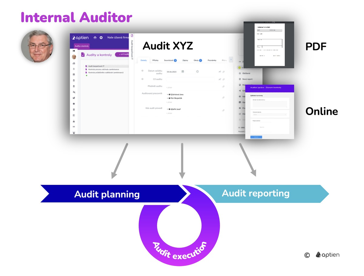organizer for planning and performing audit