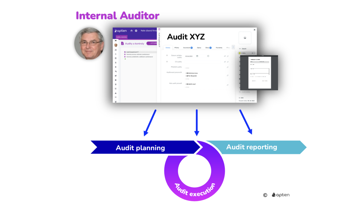 organizer for planning and performing audit