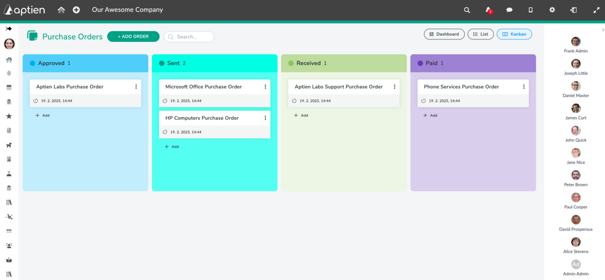 Purchase Orders Management