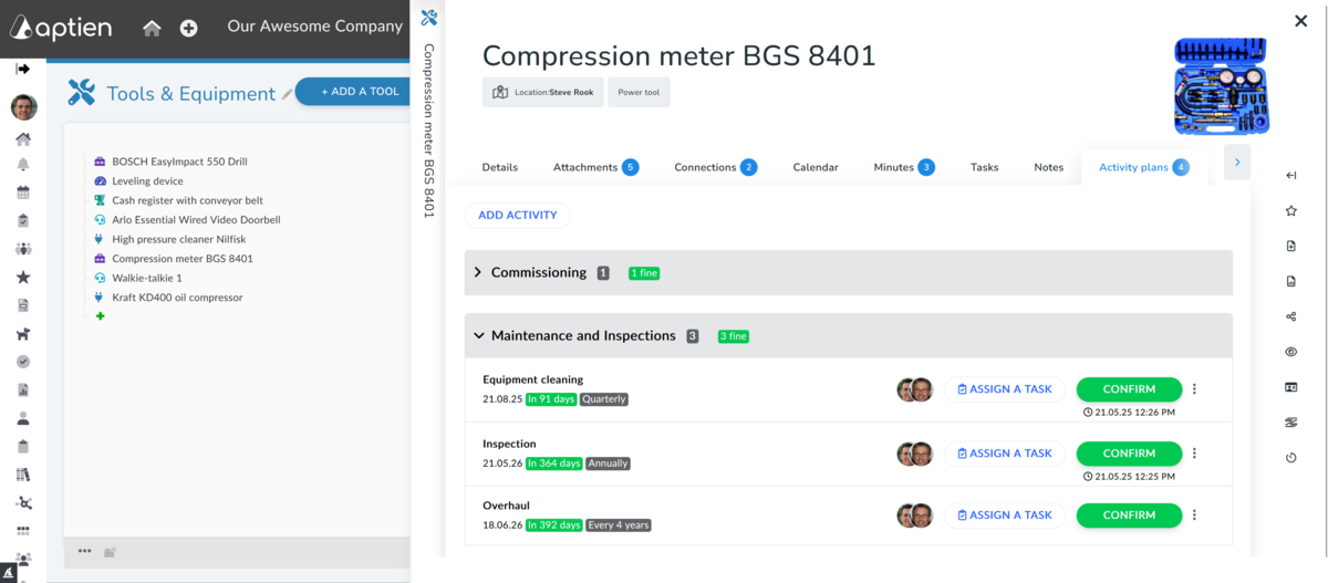 How to plan the maintenance of tools and implements