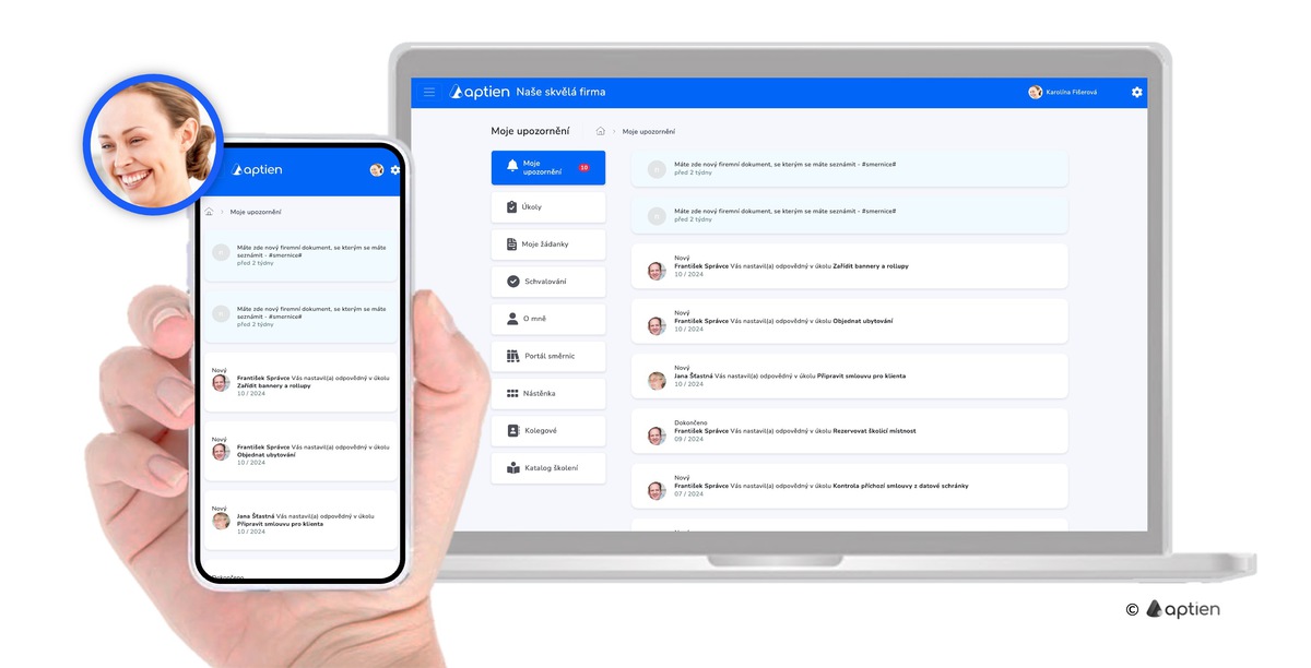 Přehled upozornění pro zaměstnance