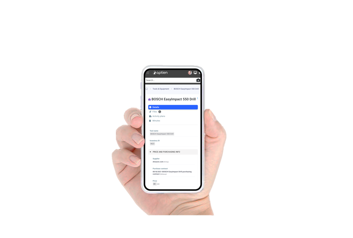 Mobile App item view