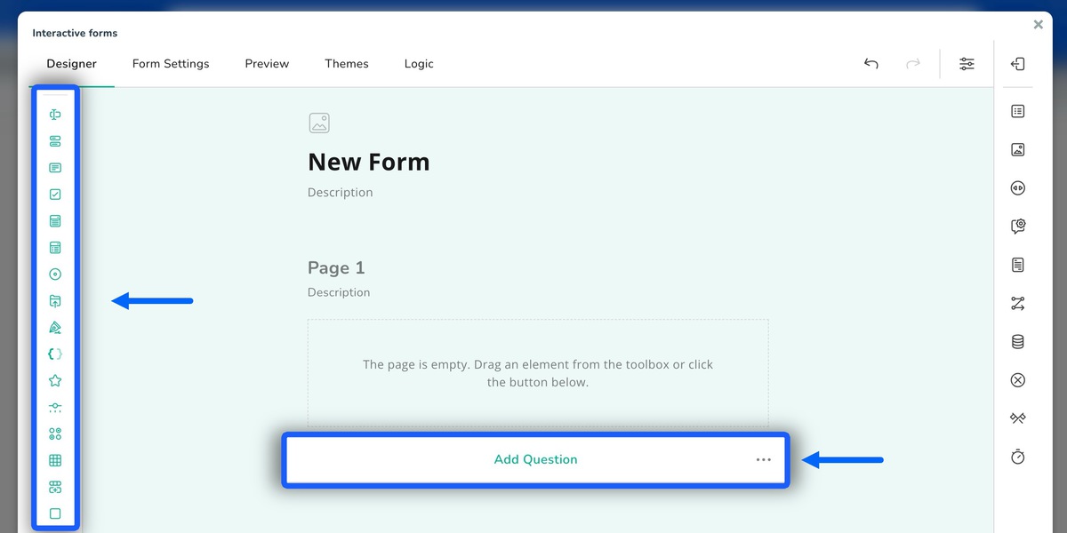 how to add form questions