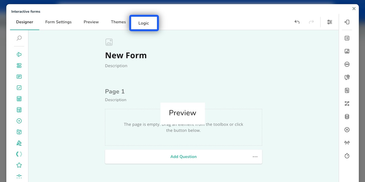 where to setup form logic