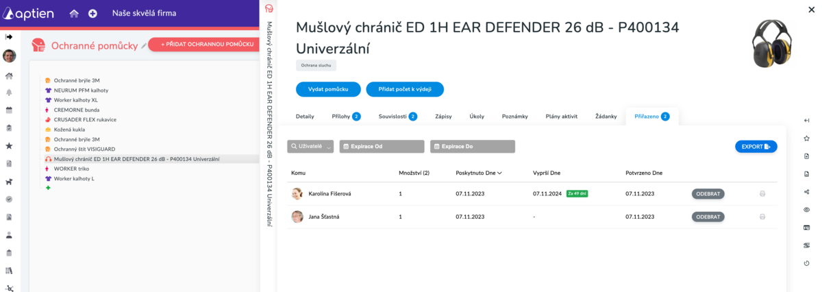 záložka s přehledem vydaných pracovních pomůcek