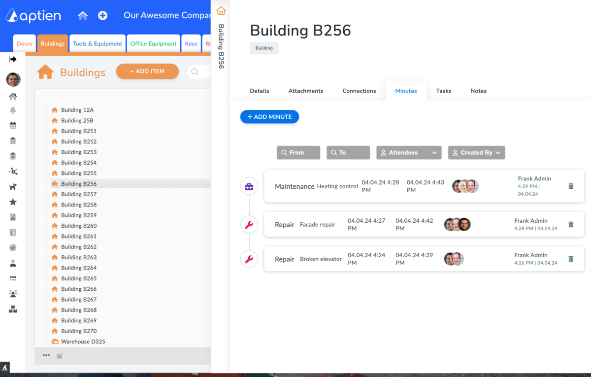 Building Operating Log