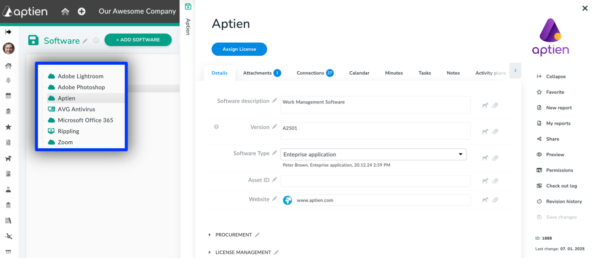 how to keep software inventory