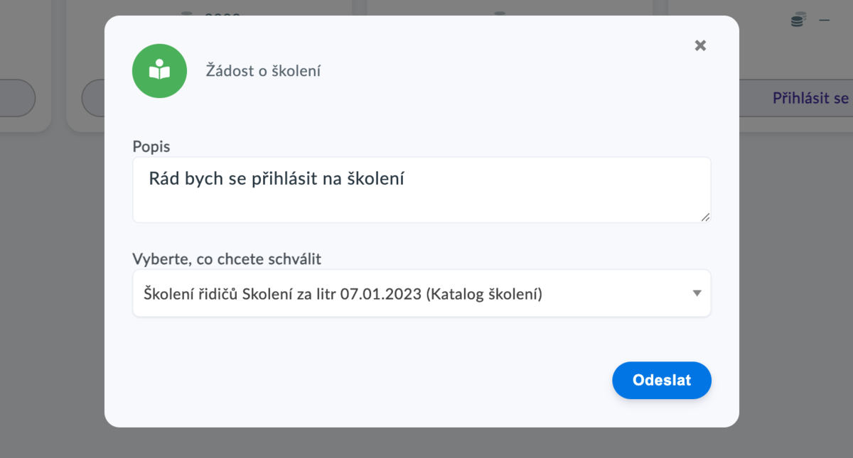 Co je formulář žádosti o školení